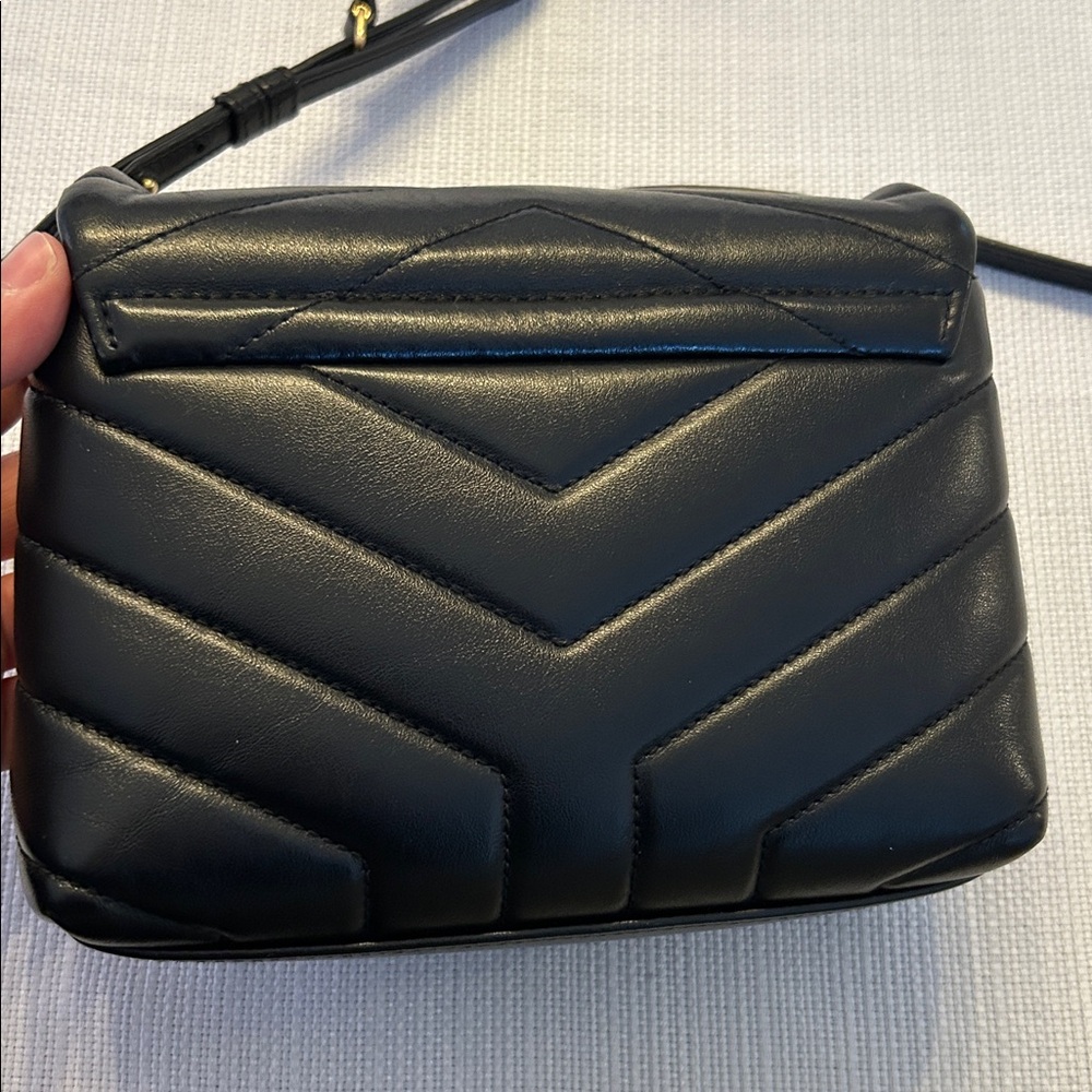 Yves Saint Laurent Black and Gold Crossbody Bag - Picture 9 of 10